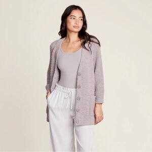 Barefoot Dreams CozyTwist Raglan Cardigan in Beach Rock